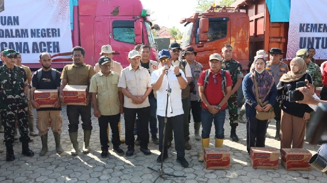 Mendagri dan Wagub Aceh Tinjau Pemulihan Pascabencana