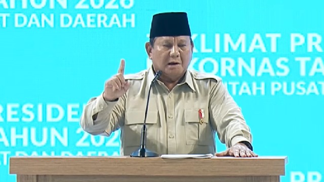 Prabowo di Rakornas 2026: Pemimpin Harus Pahami Sejarah Bangsa agar Tak Ulangi Kesalahan Masa Lalu